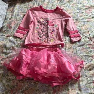 Three quarter sleeve with tutu skirt